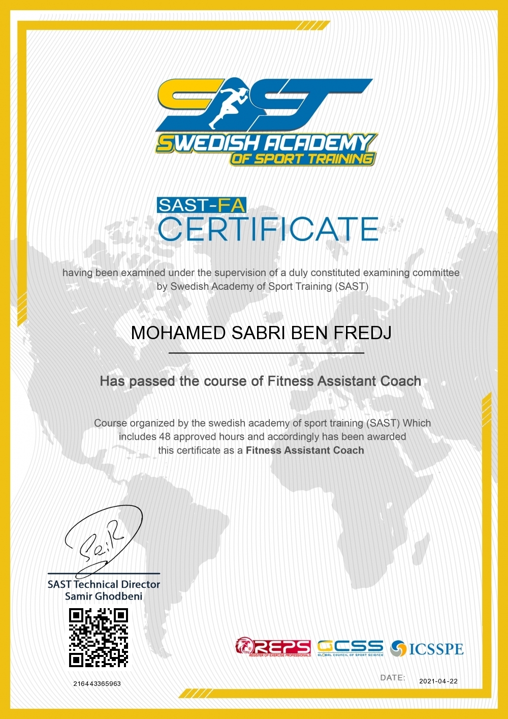 MOHAMED SABRI BEN FREDJ